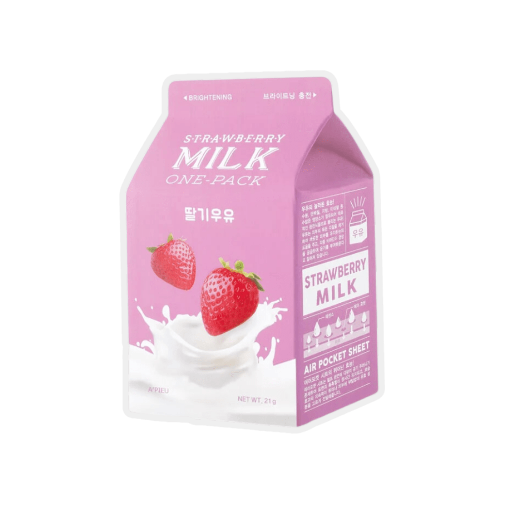 Milk One Pack Sheet Mask - Strawberry - About Mi