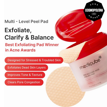 Red Succinic Acid Peeling Pad (70 бр.)