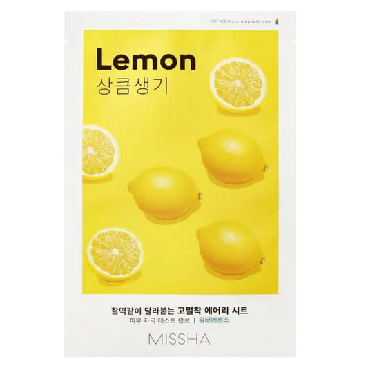 Missha, Airy Fit Lemon, Vitamin C, Hydrating, Sheet Mask, For Face, 19 g